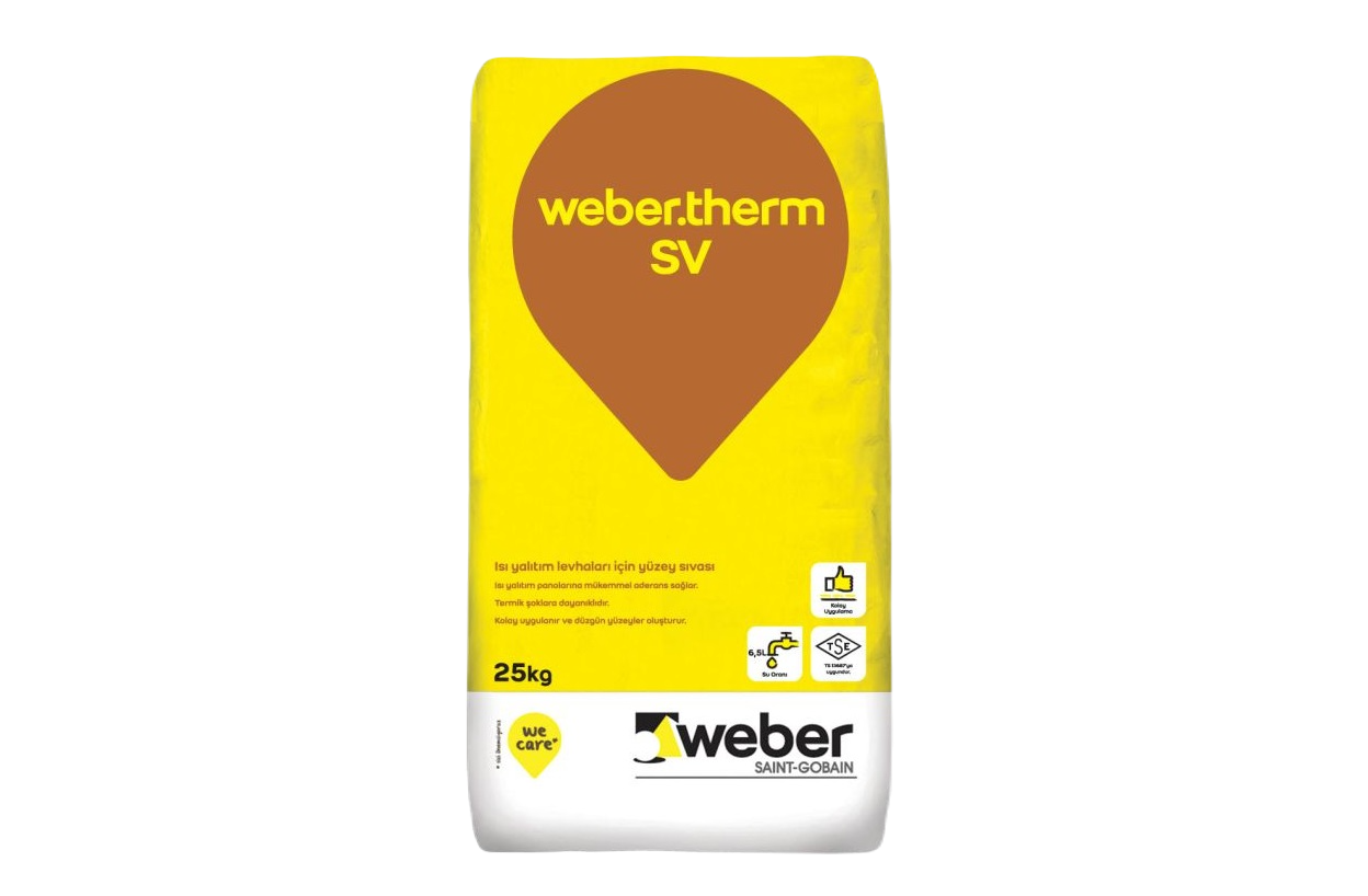 weber SV Isı Yalıtım Sistemleri için Yüzey Sıvası